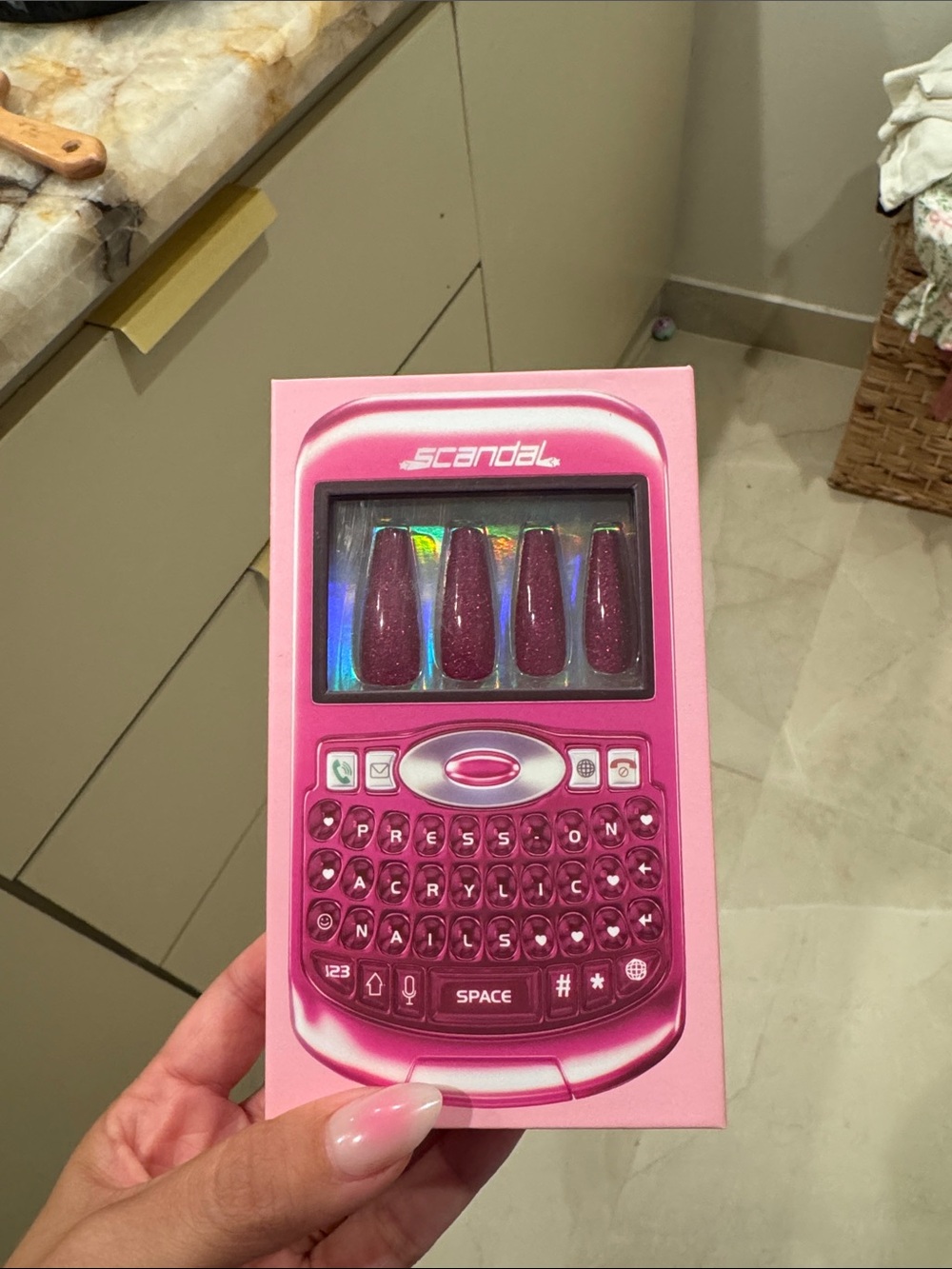 Press-On Nails - Pink Glitter Set